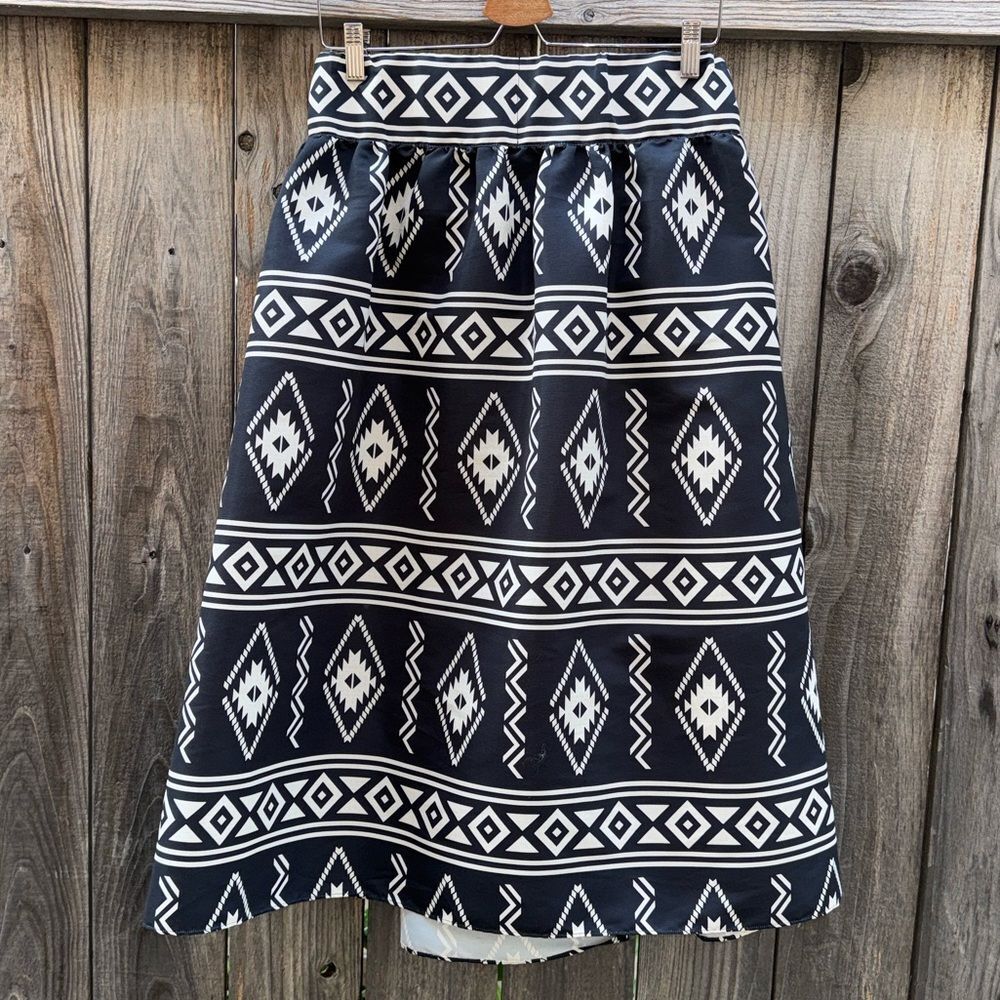 Sachin Babi | Anthropologie A Line Midi Skirt Black Motif Size Medium - Picture 7 of 10